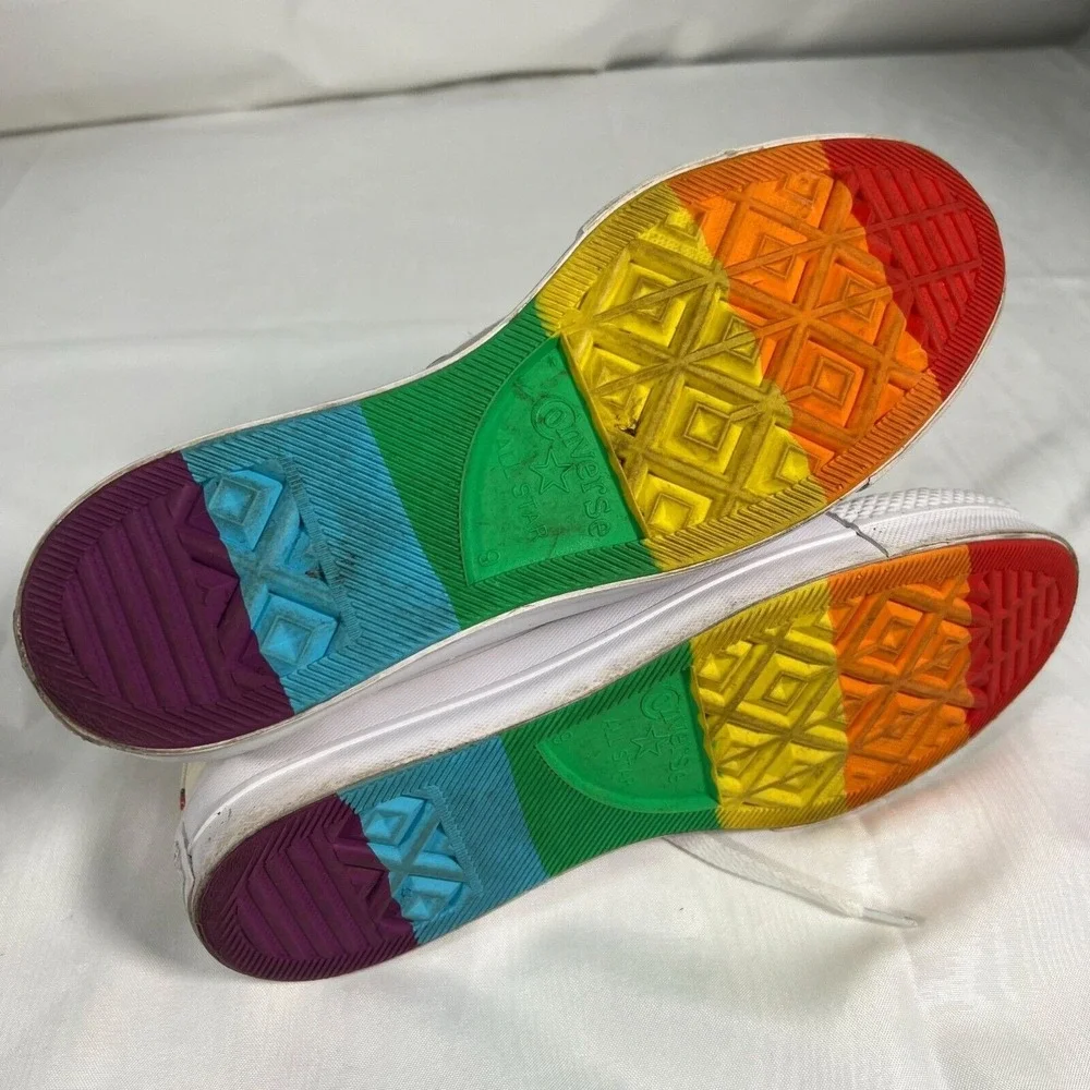 Converse Unisex High-Top Sneakers Floral Pattern Size 9/11 Multicolor Canvas‎